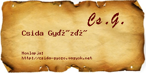 Csida Győző névjegykártya